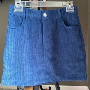 SHEIN Blue Corduroy Skirt